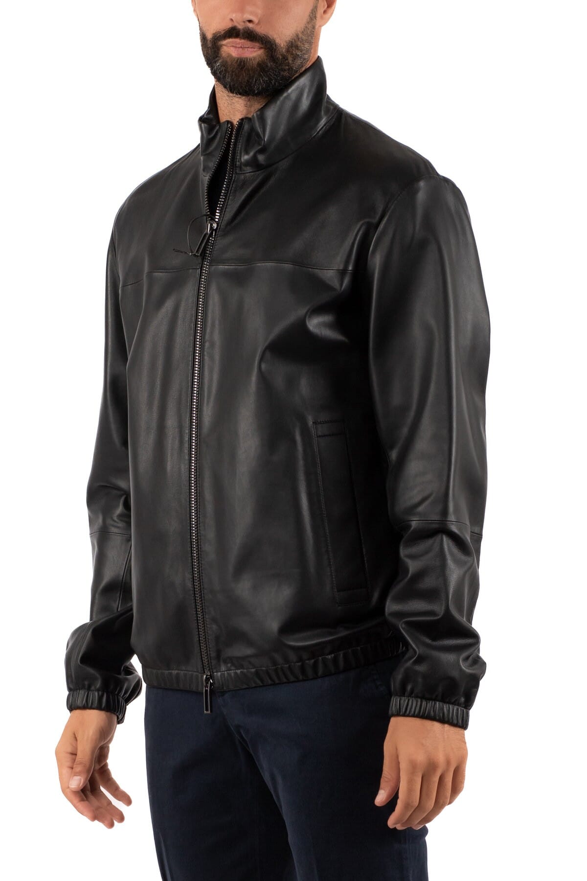 Giacca in pelle armani hot sale