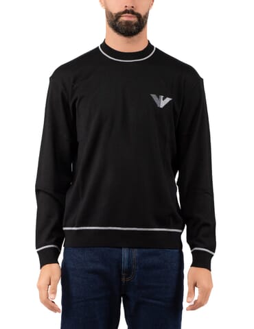 Pullover Herren Emporio Armani | 6d1mxh1mjlz black | Calabromoda