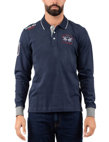 Polo Herren La Martina | zmp300js005 navy | Calabromoda