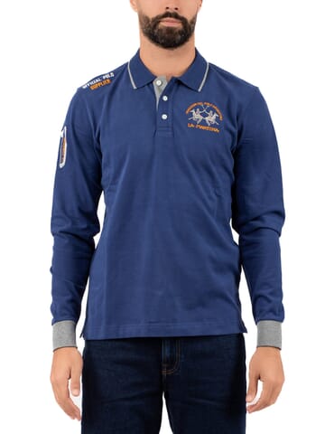 Polo Herren La Martina | zmp300js005 blue depht | Calabromoda