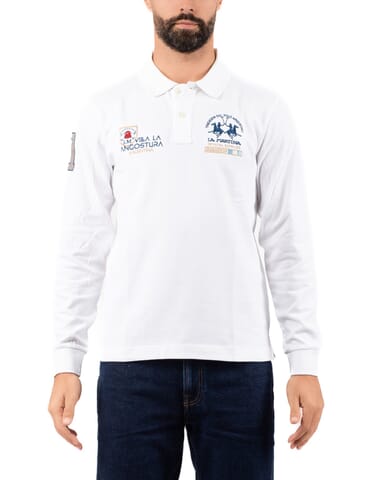 Polo Herren La Martina | zmp312js005 off white | Calabromoda
