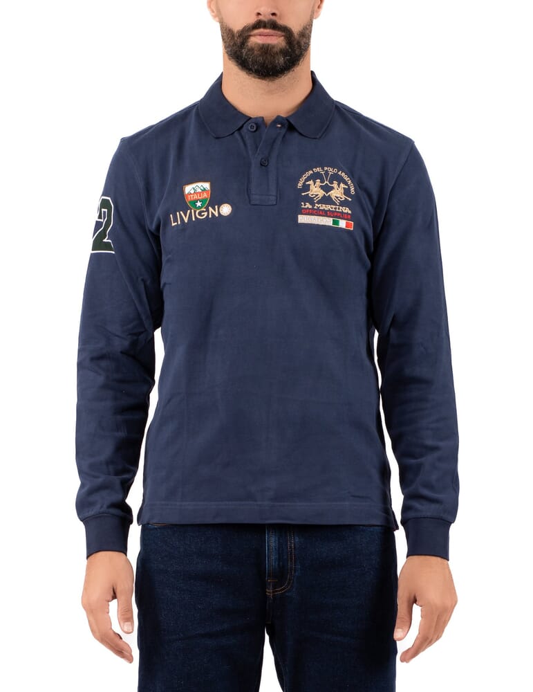 Polo Uomo La Martina zmp312js005 navy Calabromoda