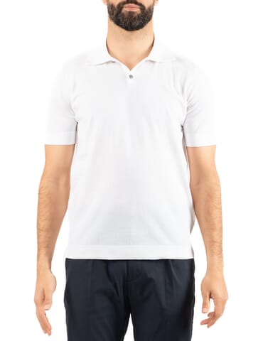 Polo Herren Alpha | au-1061b bianco | Calabromoda