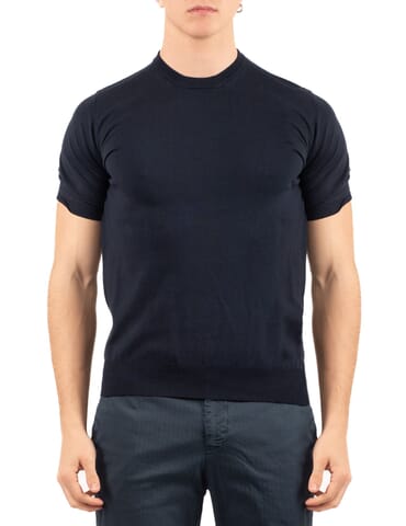 T-Shirt Herren Alpha | au-1002cs blu notte | Calabromoda