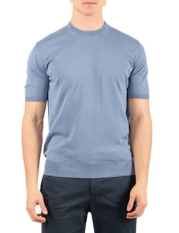 T-Shirt Herren Alpha | au-1020c chambray | Calabromoda