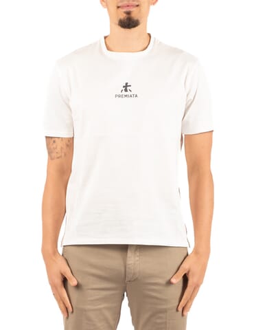 T-Shirt Herren Premiata | pa1017 white | Calabromoda