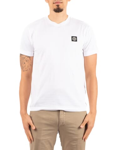 T-Shirt Herren Stone Island | k1s152100039 s0013 bianco | Calabromoda