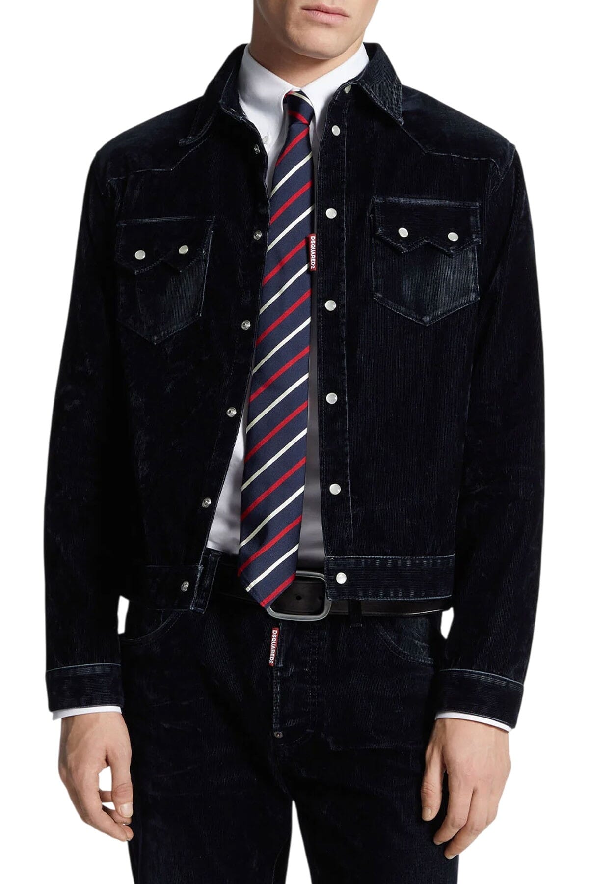 Camicia Uomo Dsquared | s74dm0938d30017 blu navy | Calabromoda