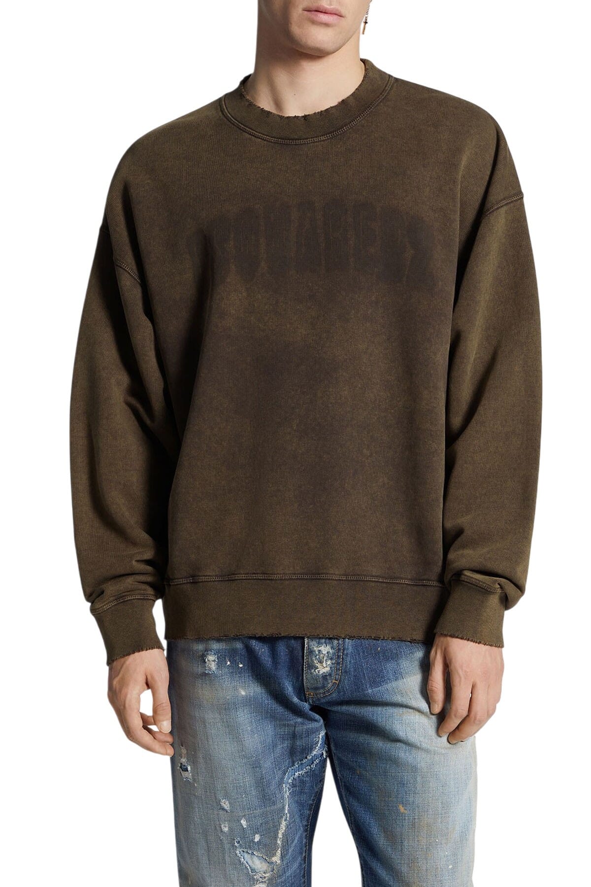 Felpa Uomo Dsquared | s74gu0885s25030 marrone | Calabromoda