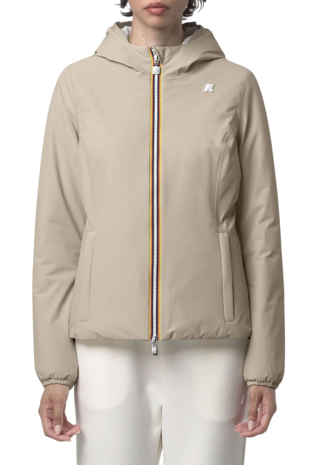 Blouson Femme K - Way | k6128twlily white gardenia black | Calabromoda