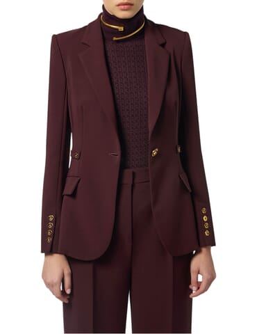 Blazer Damen Elisabetta Franchi | gi17556e2 merlot | Calabromoda