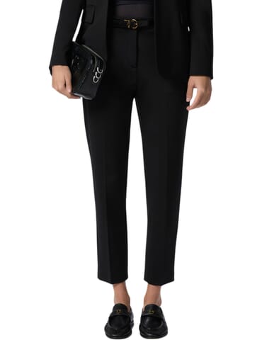 Pants Woman Pinko | bellopuntstoffa nero limousine | Calabromoda