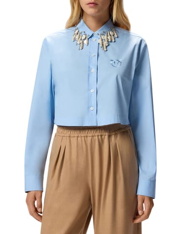 Damenhemd Pinko | caffelatte azzurro | Calabromoda