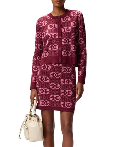 Cardigan Damen Pinko | foundsomeone burgundy malva | Calabromoda