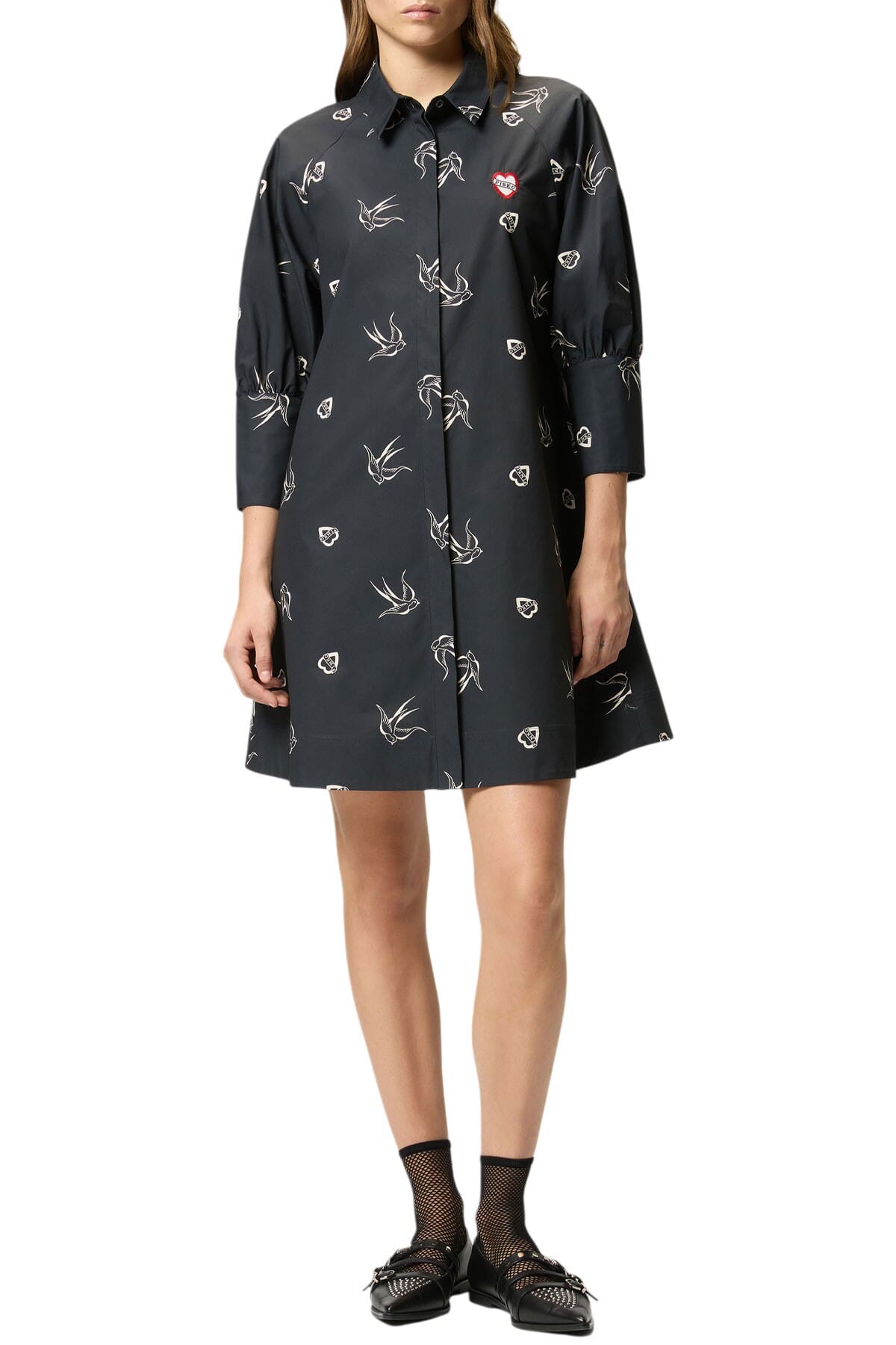 Damen Kleid Pinko | semola nero bianco | Calabromoda