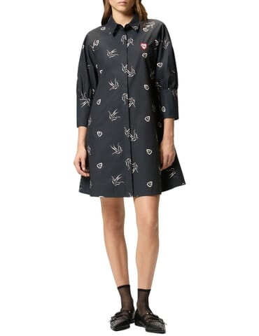 Damen Kleid Pinko | semola nero bianco | Calabromoda