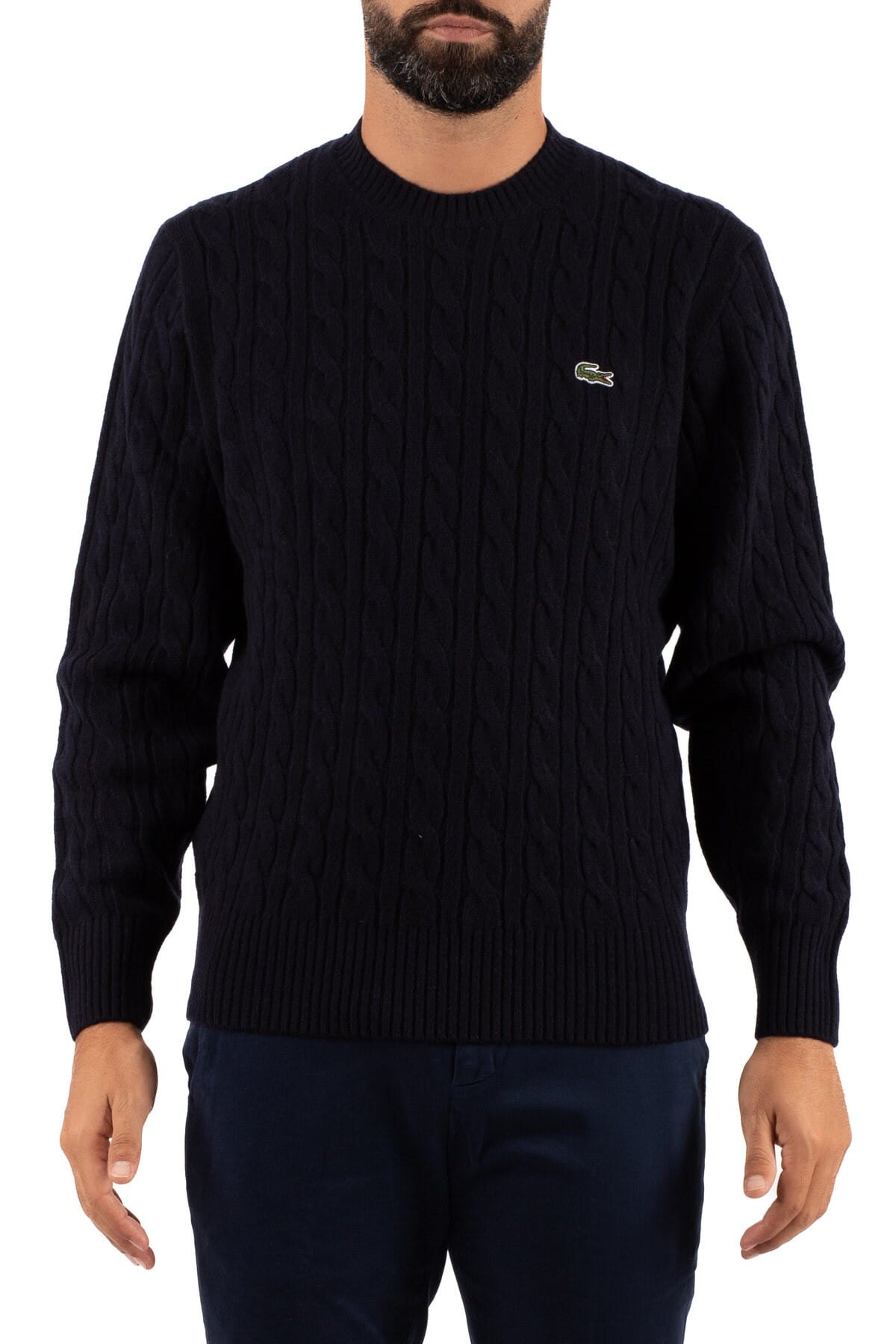 Sweater Man Lacoste | ah2924 blu | Calabromoda