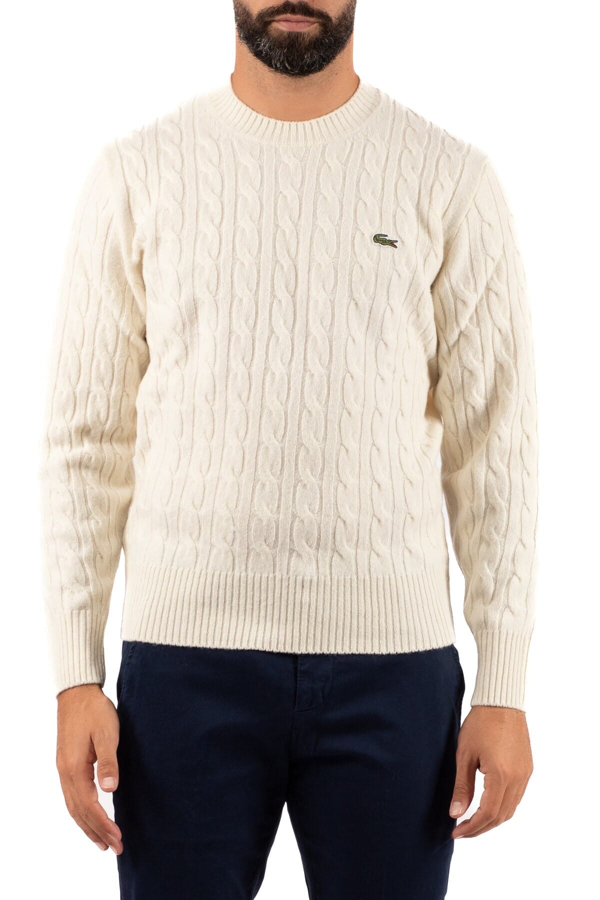 Herren Pullover Lacoste | ah2924 panna | Calabromoda