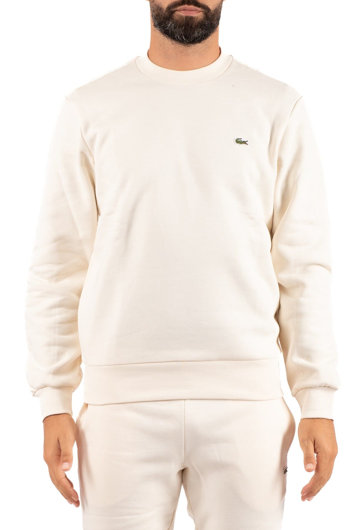 Sweater Man Lacoste | sh9608 panna | Calabromoda