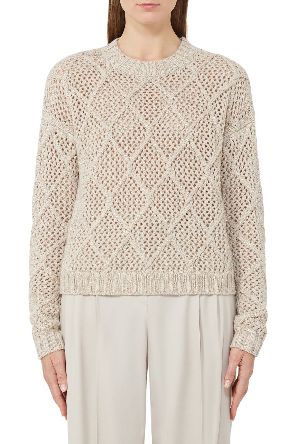 Sweater Woman Max Mara Studio | ellade2526366052 beige | Calabromoda