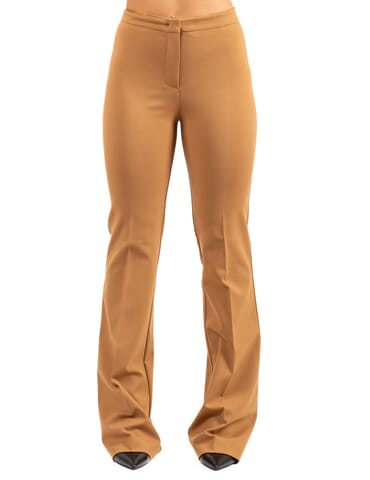 Pants Woman Pinko | hulkapuntstoffa marrone | Calabromoda