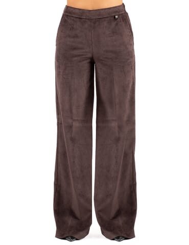 Pants Woman Luckylu | pa36ve dark brown | Calabromoda