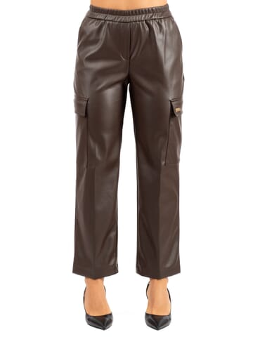 Pants Woman Luckylu | pa53ec brown | Calabromoda