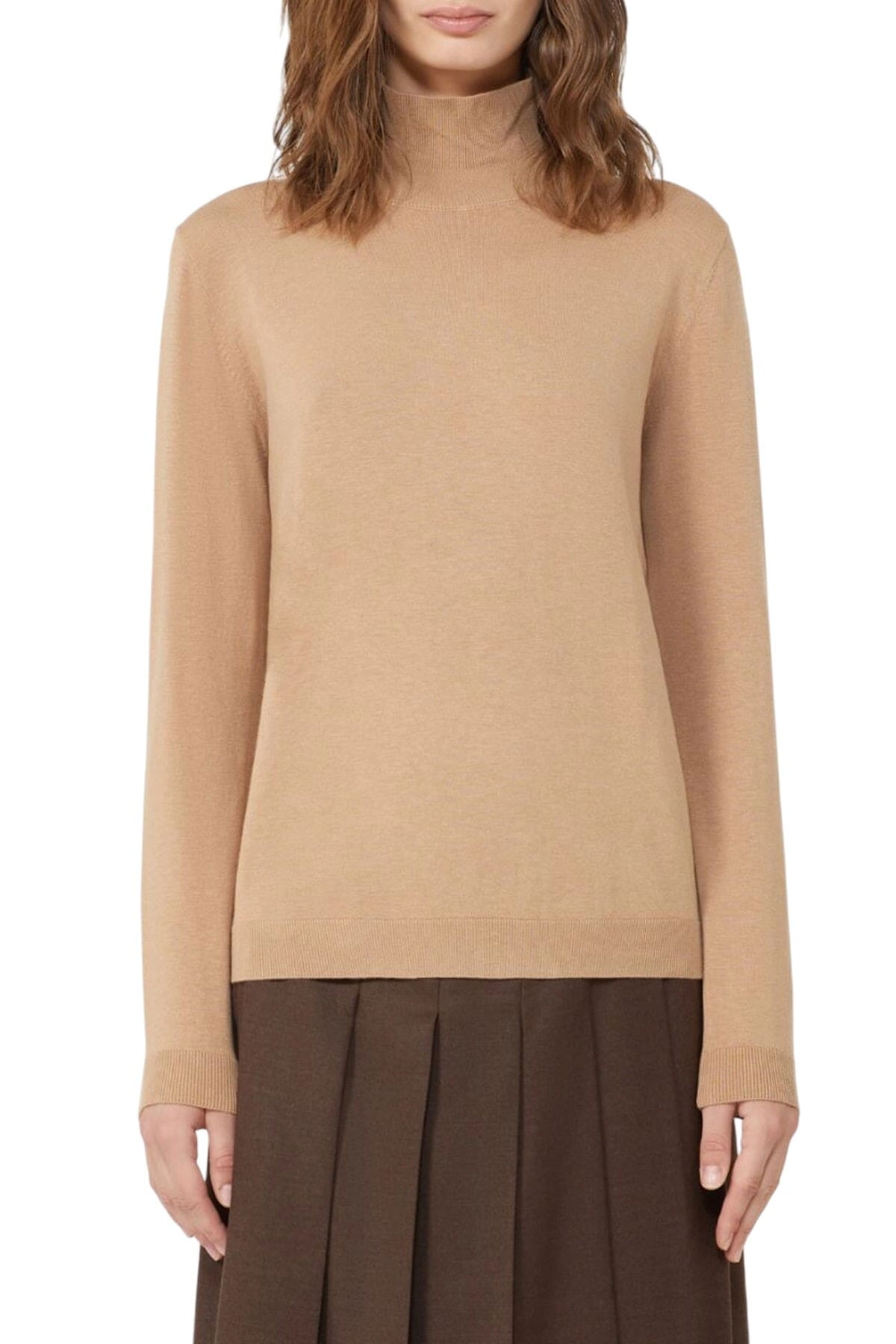 Sweater Woman Weekend | kiku2525366012 cammello | Calabromoda