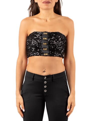 Top Damen Elisabetta Franchi | to04757e2 nero | Calabromoda