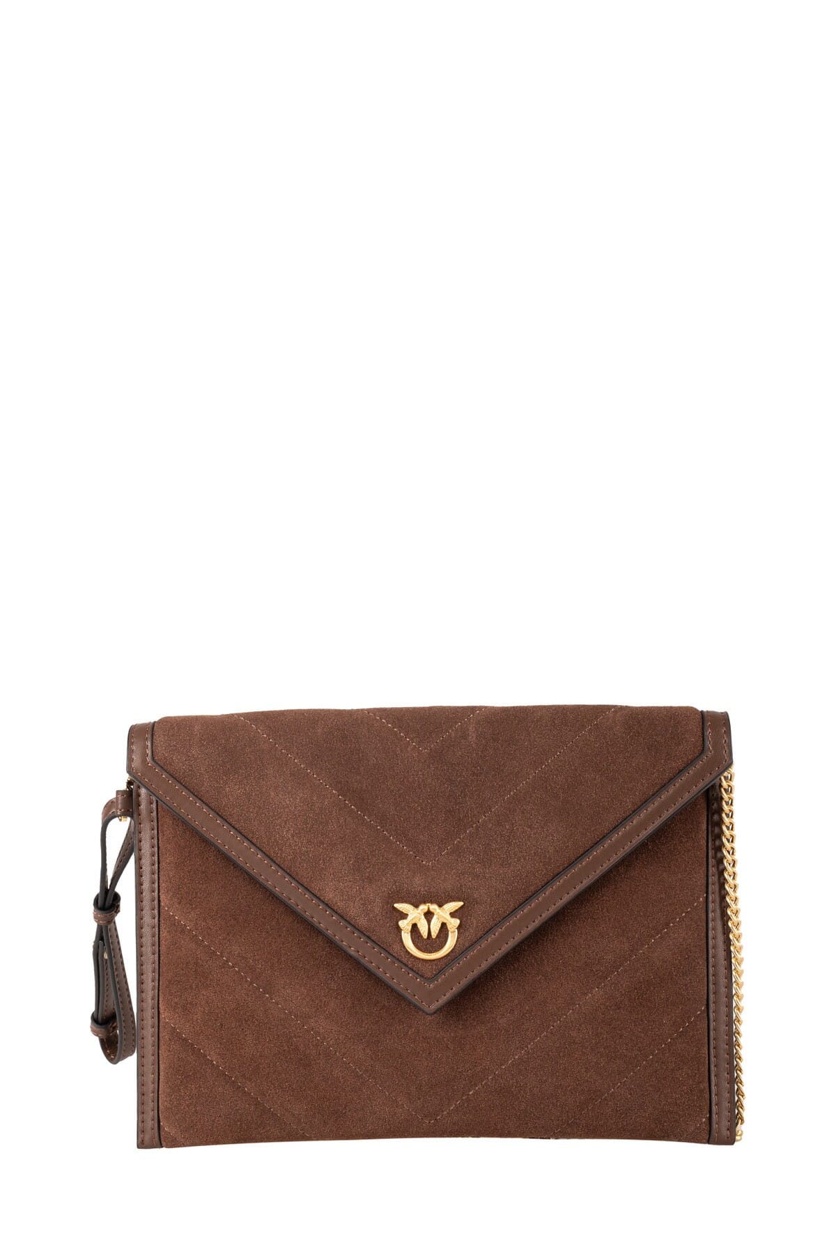 Kleines Zubehör Pinko | flat purse marrone castano | Calabromoda