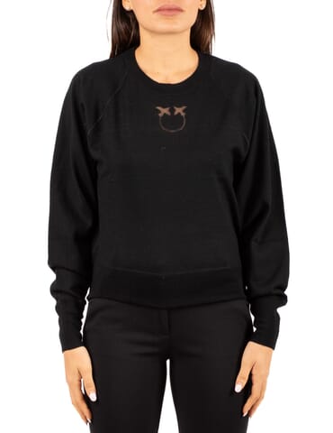 Damen Pullover Pinko | lanzarote nero limousine | Calabromoda