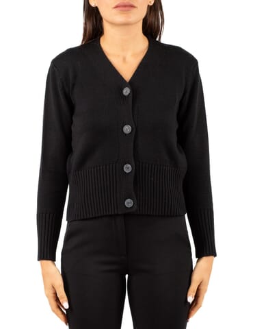 Cardigan Damen Alpha | ad-4122e nero | Calabromoda