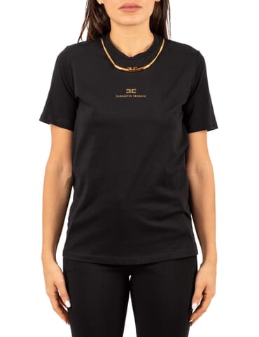 T-Shirt Damen Elisabetta Franchi | ma02856e2 nero | Calabromoda