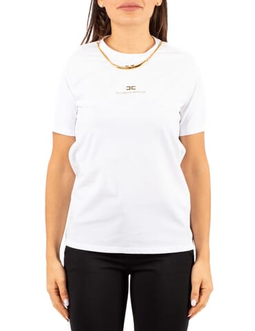 T-Shirt Damen Elisabetta Franchi | ma02856e2 gesso | Calabromoda