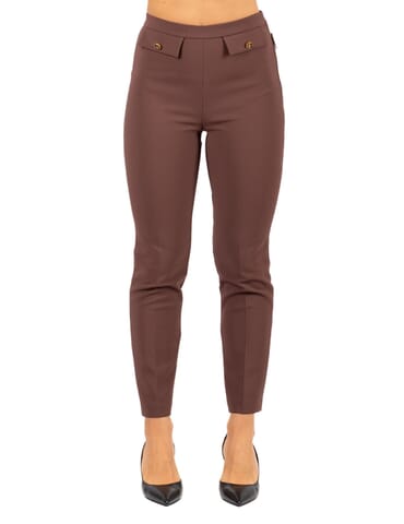 Damen Hosen Elisabetta Franchi | pa12056e2 coffee | Calabromoda