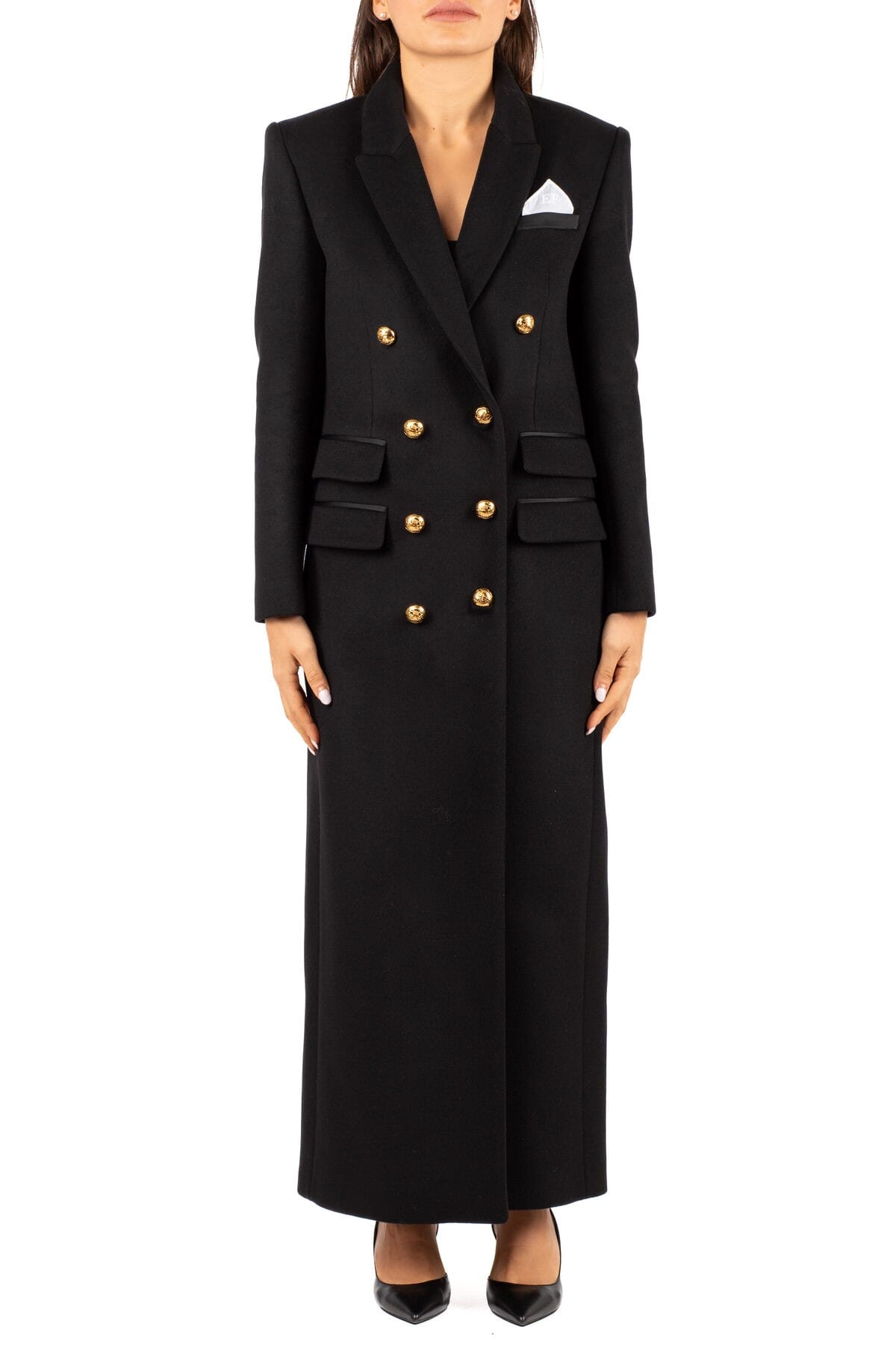 Damenmantel Elisabetta Franchi | cp00258e2 nero | Calabromoda