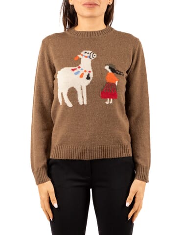 Damen Pullover Weekend | nitra2525366292 nocciola | Calabromoda