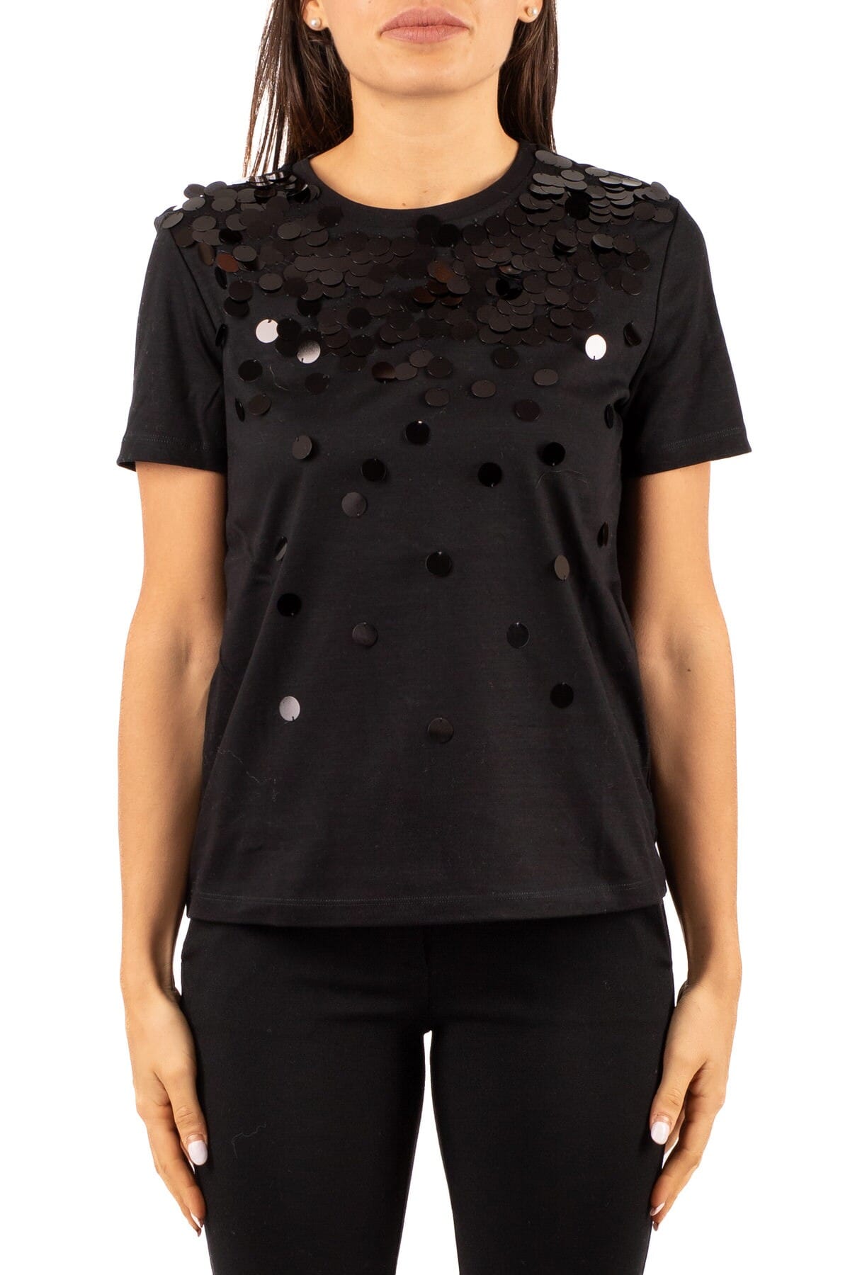 T-Shirt Donna Max Mara Studio | umano2526946051 nero | Calabromoda