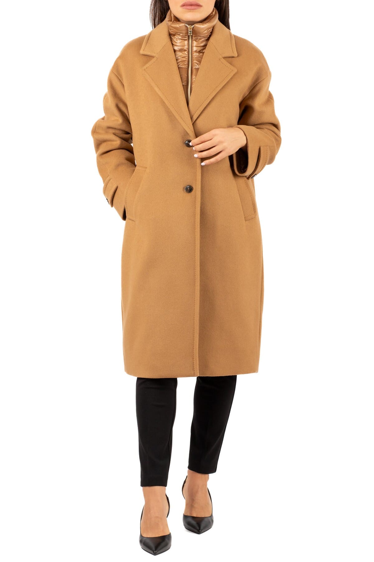 Damenmantel Herno | ca000594d33477 cammello | Calabromoda