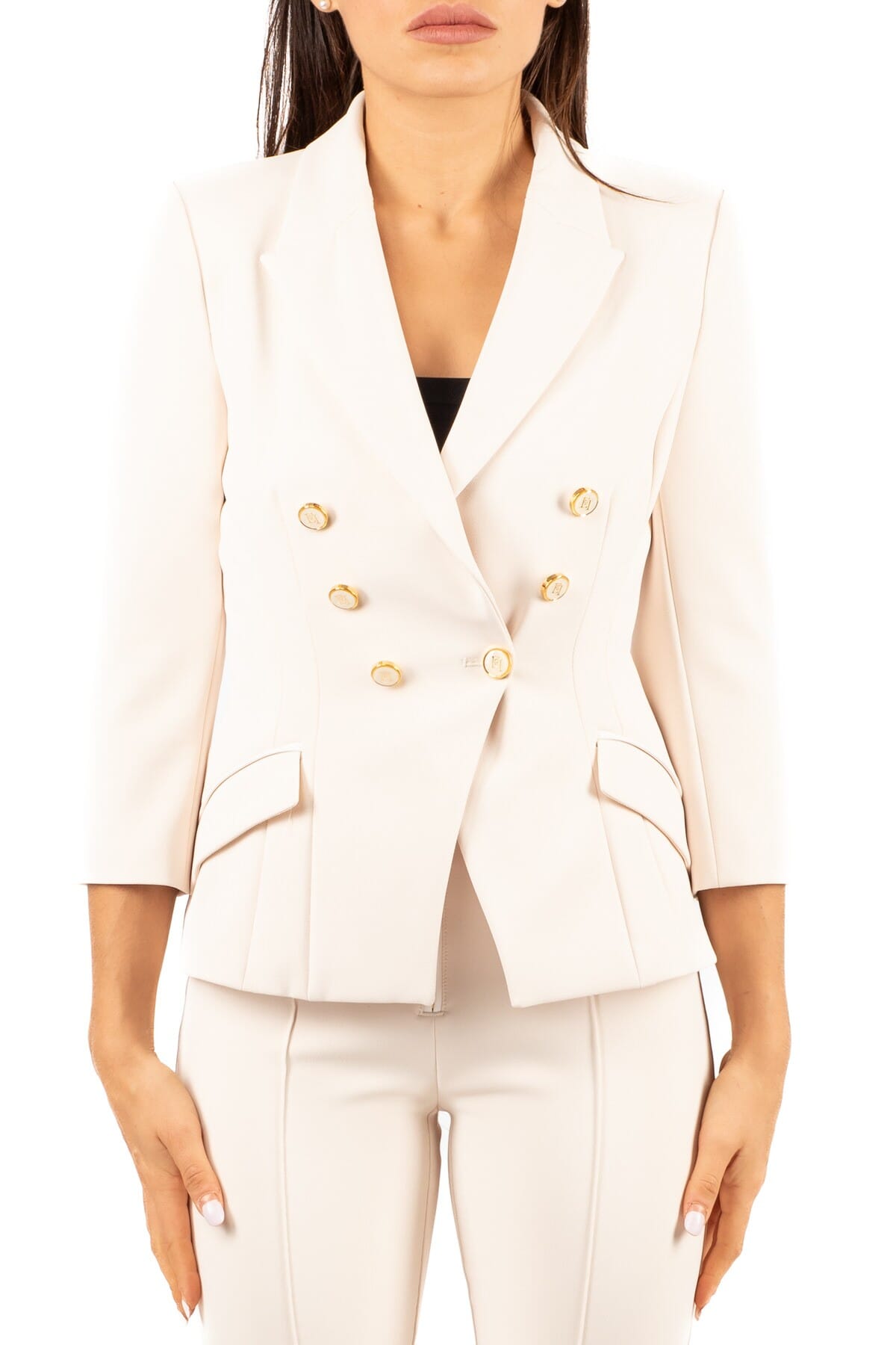 Blazer Damen Elisabetta Franchi | gi17456e2 milk | Calabromoda