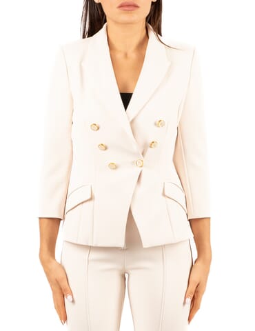 Blazer Damen Elisabetta Franchi | gi17456e2 milk | Calabromoda