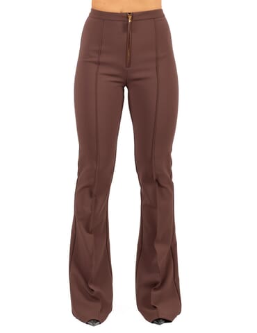 Damen Hosen Elisabetta Franchi | pa12256e2 coffee | Calabromoda