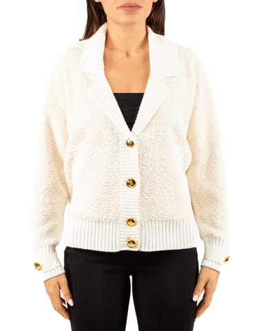 Cardigan Damen Elisabetta Franchi | mk44s57e2 milk | Calabromoda