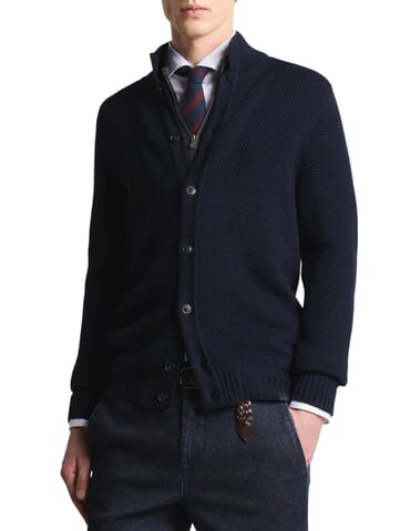 Pull Homme Fay | blu denim grigio | Calabromoda