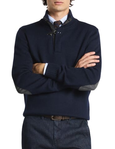 Pull Homme Fay | blu denim grigio | Calabromoda