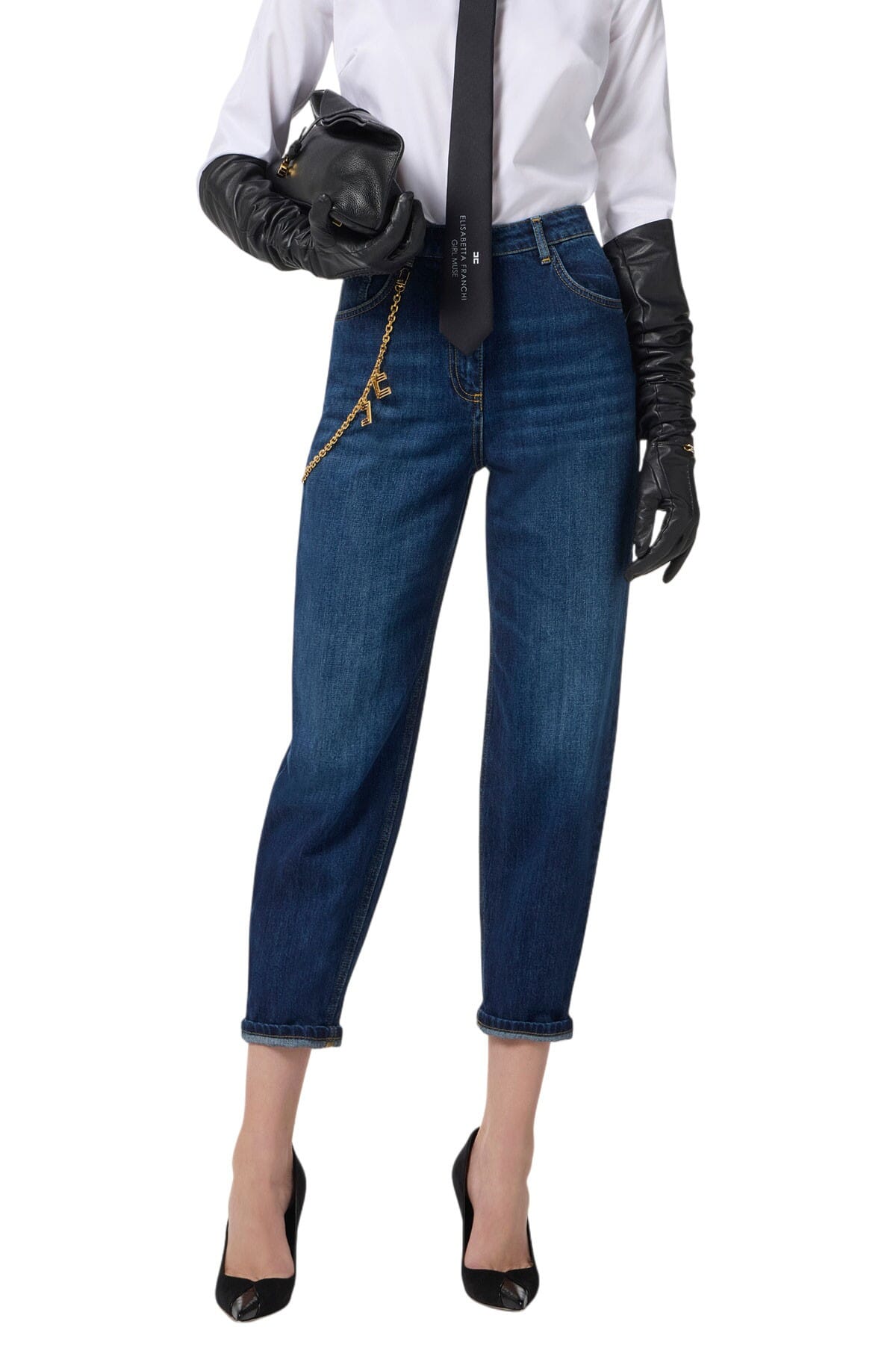Jeans Donna Elisabetta Franchi | pj14d56e2 blu denim | Calabromoda