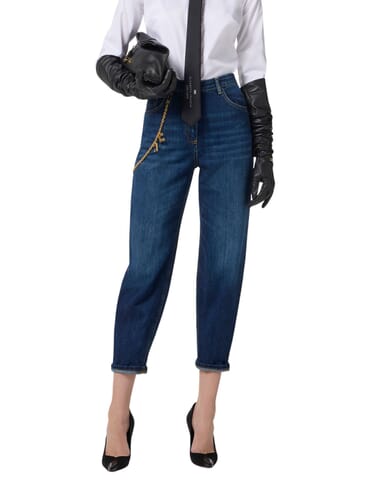 Jeans Damen Elisabetta Franchi | pj14d56e2 blu denim | Calabromoda