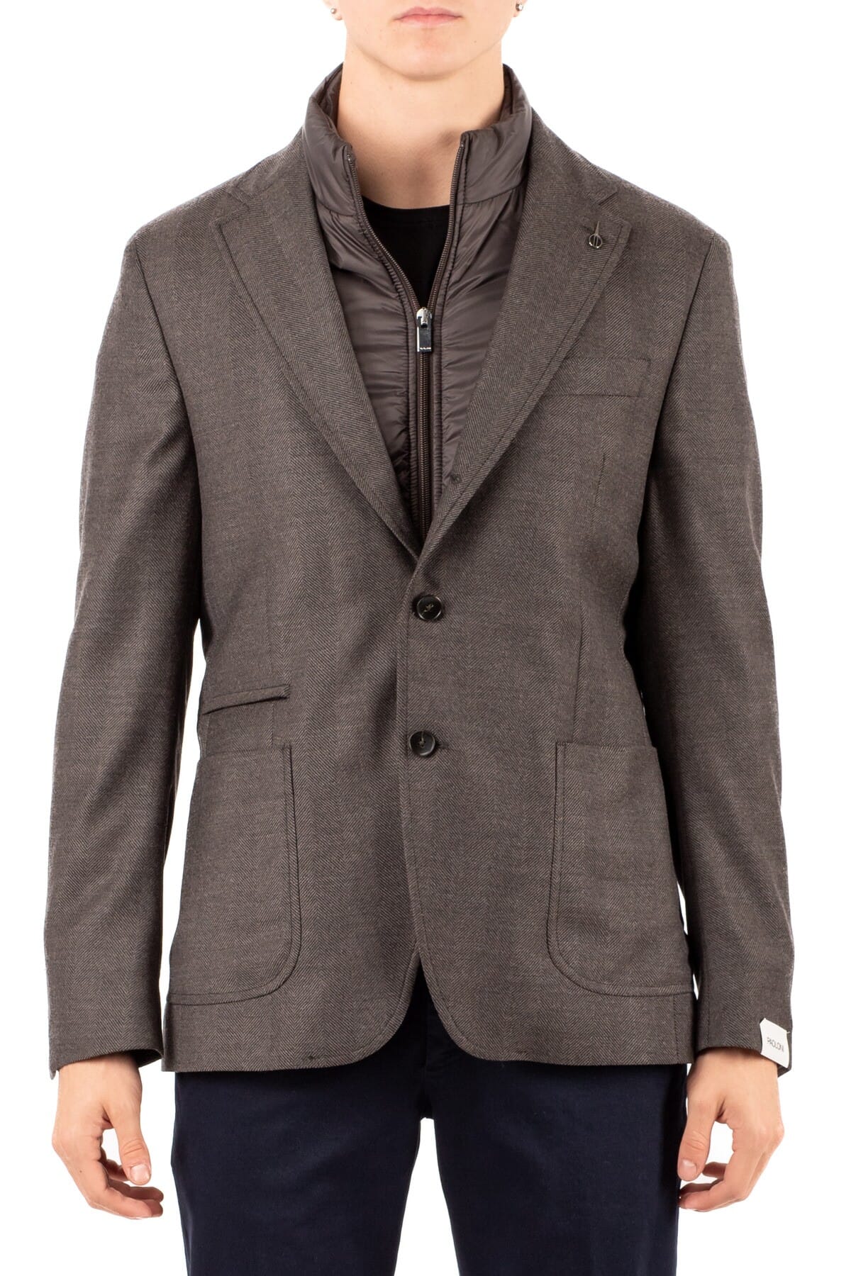 Blazer Herren Paoloni | 3911g546251546 spinato verde | Calabromoda