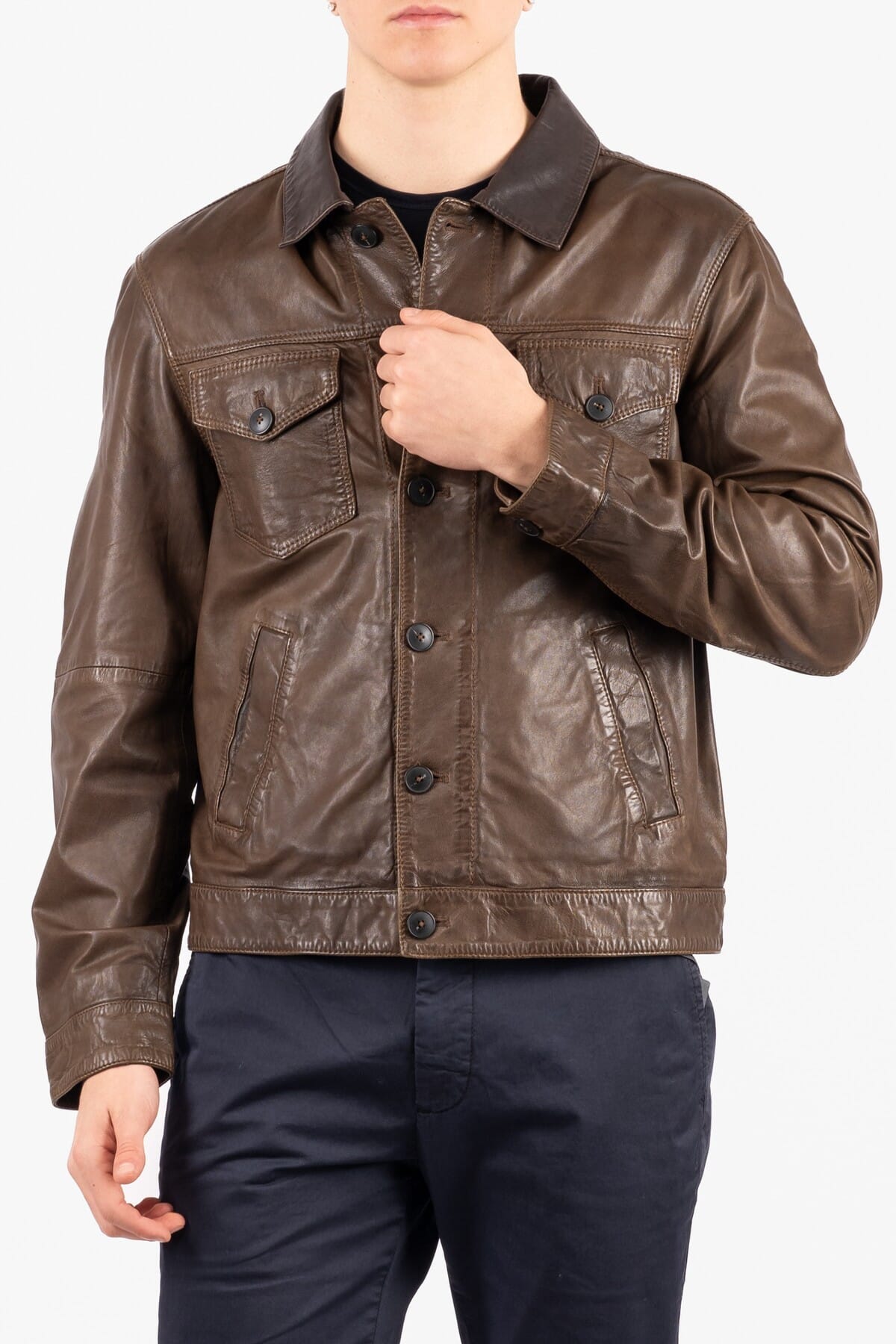 Men's Leather Jacket John Peter