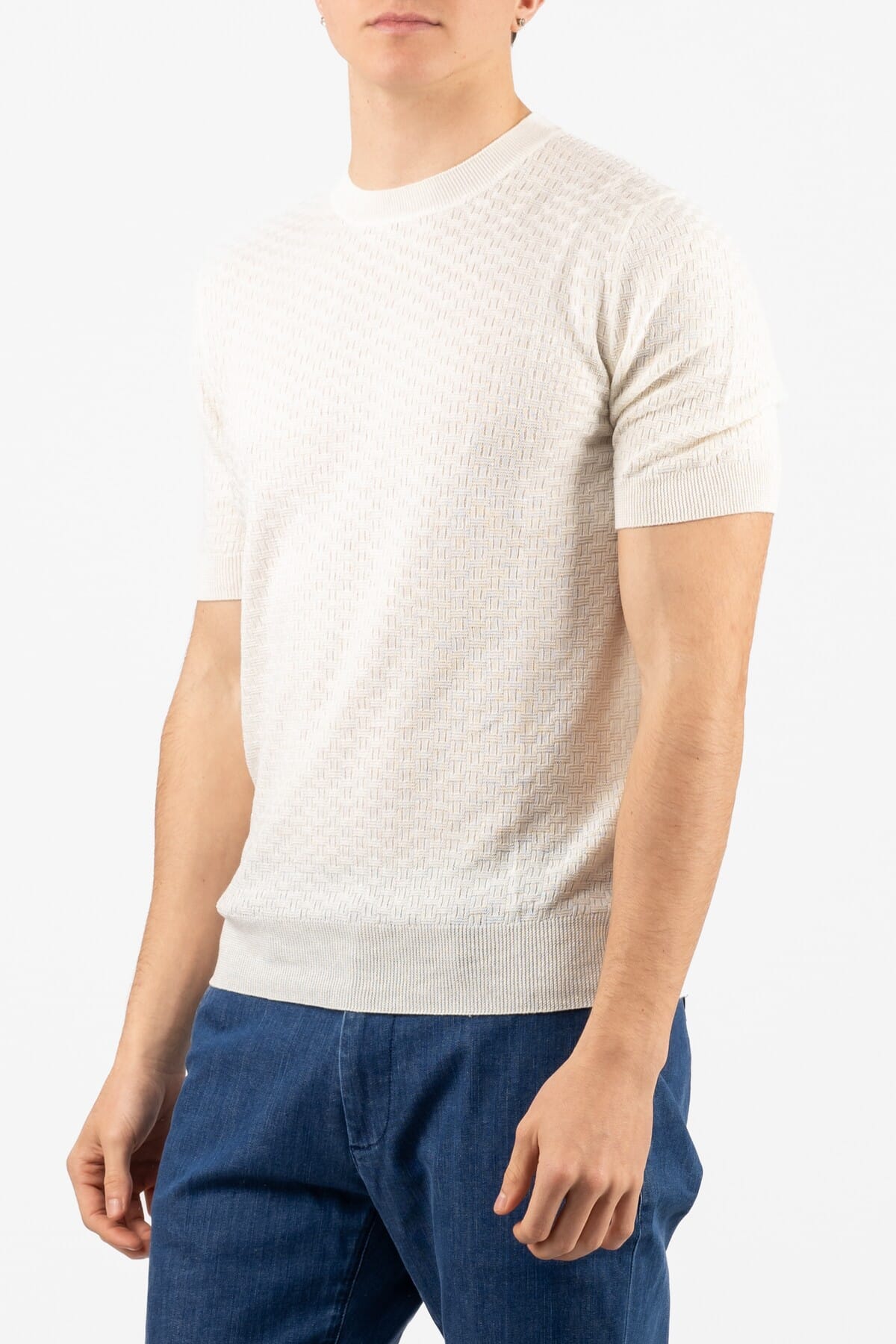 Herren Feinstrick T-Shirt Gran Sasso